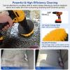 iMounTEK All Purpose Power Scrubber Cleaning Brush Combo Kit. Bathroom Accessories For Bathtubs/Bath Mat/Shower Curtain/Kitchen Sink/Bidet/Carpet/Pool Tile/Ceramic/Marble/Brick/Flooring/Grout- Yellow view 3