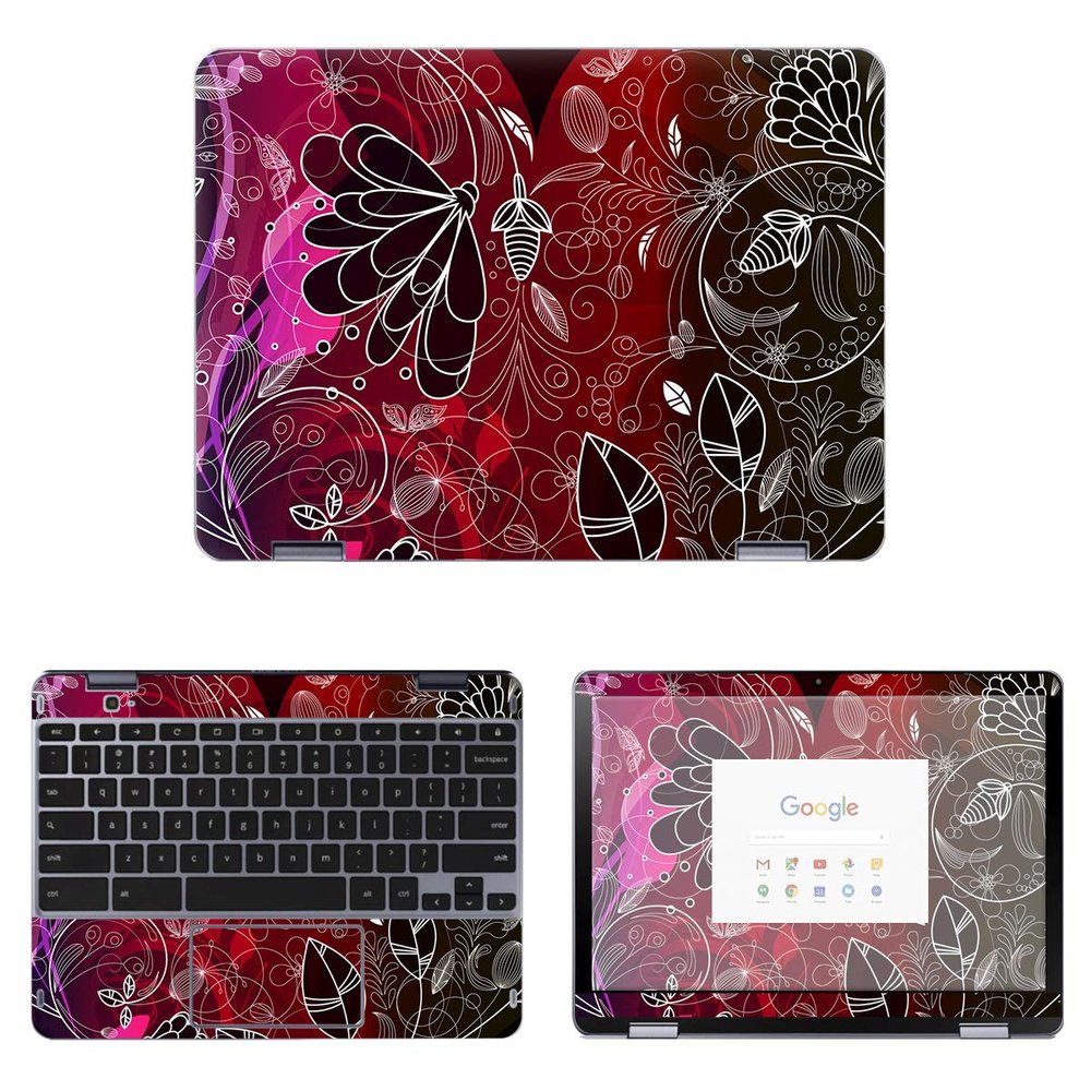 Decalrus - Protective Decal Heart Skin Sticker for Samsung Chromebook Plus XE521 XE521QAB XE525QBB (12.2" Screen) case Cover wrap SAchrmbk12_XE521-104