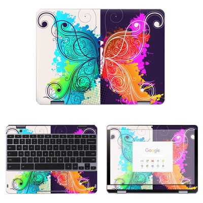 Decalrus - Protective Decal Butterfly Skin Sticker for Samsung Chromebook Plus XE521 XE521QAB XE525QBB (12.2" Screen) case Cover wrap SAchrmbk12_XE521-5