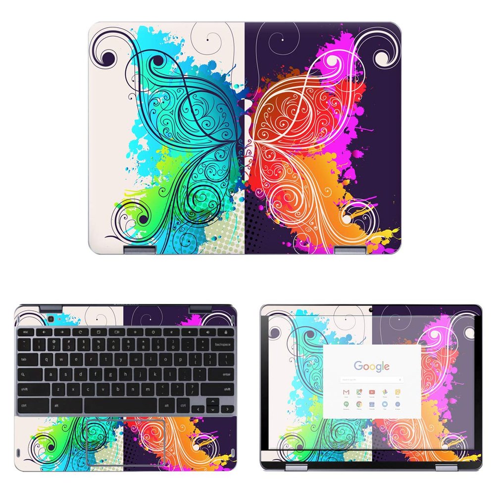 Decalrus - Protective Decal Butterfly Skin Sticker for Samsung Chromebook Plus XE521 XE521QAB XE525QBB (12.2" Screen) case Cover wrap SAchrmbk12_XE521-5