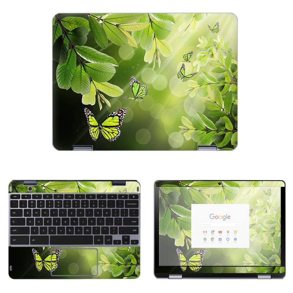 Decalrus - Protective Decal Butterfly Skin Sticker for Samsung Chromebook Plus XE521 XE521QAB XE525QBB (12.2" Screen) case Cover wrap SAchrmbk12_XE521-132