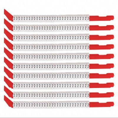 Brady Black on White Wire Marker Wand, Nylon, No. of Labels: 300 - pkg. of 10