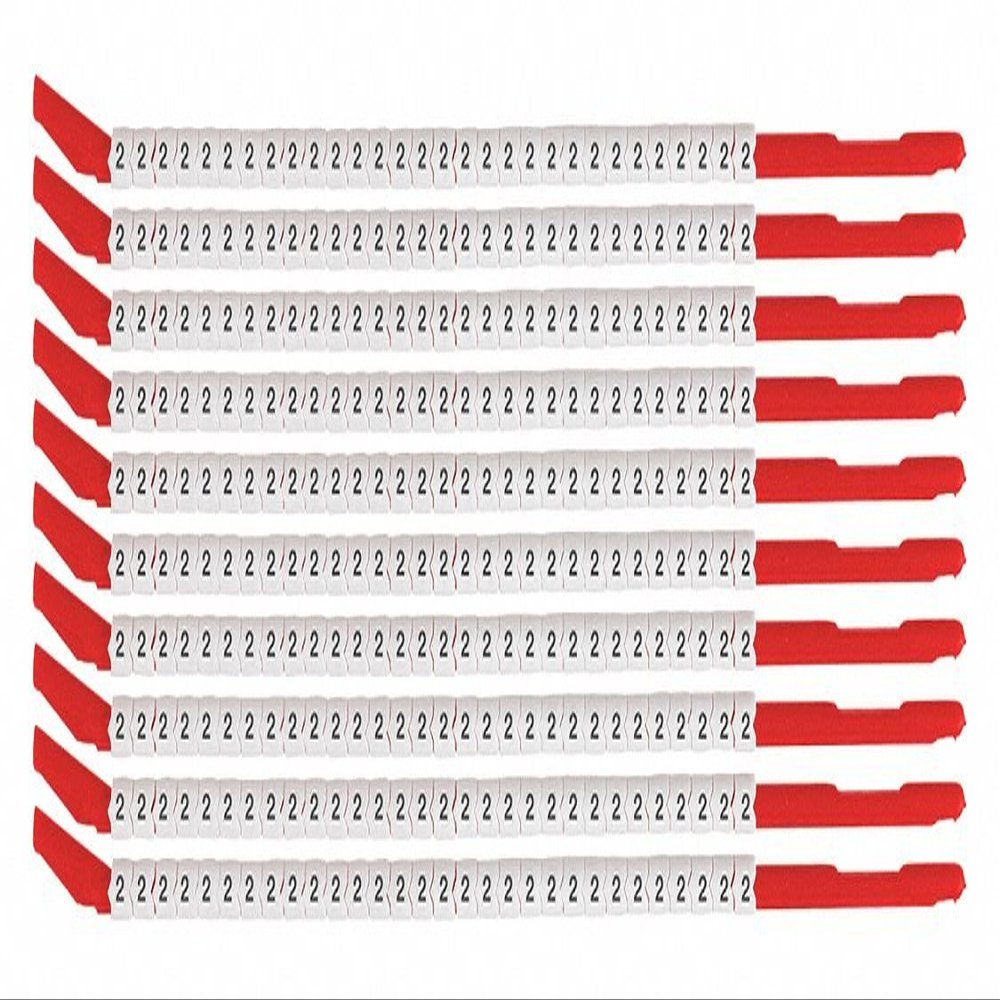 Brady Black on White Wire Marker Wand, Nylon, No. of Labels: 300 - pkg. of 10