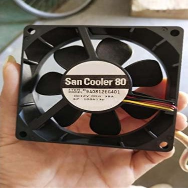 80 * 80 * 25MM 9A0812EG401 12V 0.38A 4Wire 8cm Case Fan
