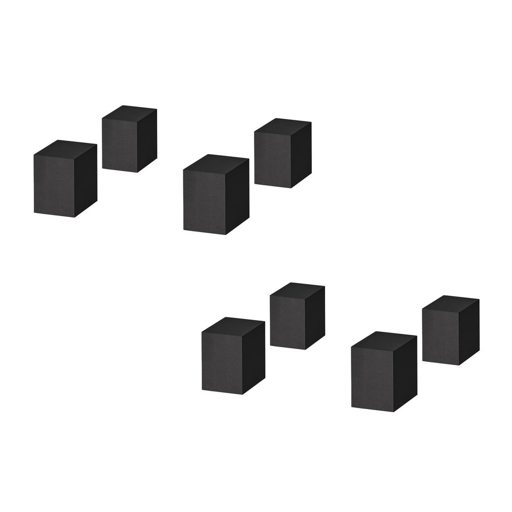 Hayami Kosan SB-942 Speaker Stand, Block Type, Set of 8, Black
