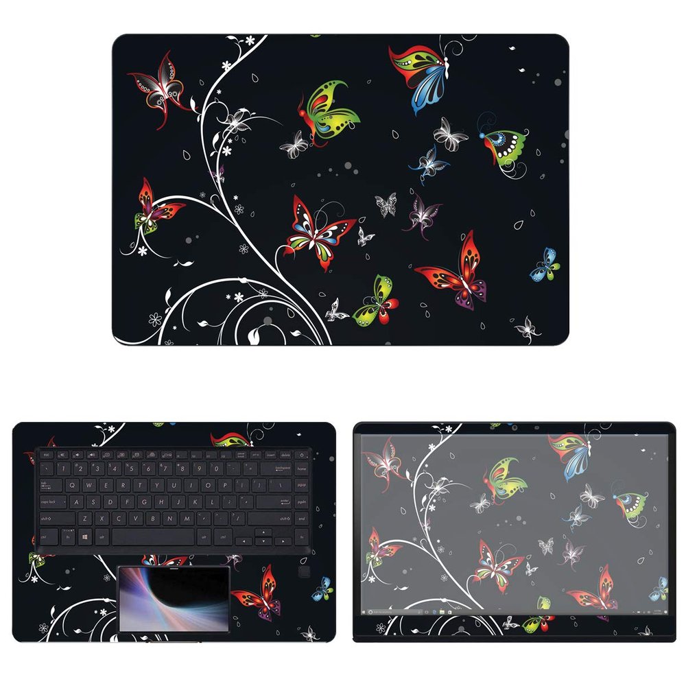Decalrus - Protective Decal Butterfly Skin Sticker for Asus ZenBook Pro UX580GD (15.6" Screen) case Cover wrap ASzenbkPro15_UX580-28