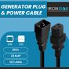 IronBox Electric - Heavy-Duty C20 to C21 Power Cable - 20A, 250V, 12/3 AWG - IEC 60320 Computer Power Supply Extension Cord - PSU Wire Connectors - UL Listed C20 Plug to C21 Connector (Red, 5 Foot) view 2