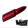 VMS Racing 50 Cal Caliber RED ANODIZED BULLET ANTENNA Heavy Gauge CNC Machined Billet Aluminum Short Compatible with Nissan Frontier 97-19 1997-2019 view 4