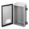 Hoffman 8"H x 6"W x 4"D Metallic Enclosure, Gray, Knockouts: No, Screws Closure Method view 1
