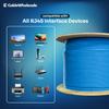 1000 Foot Bulk Shielded Cat6a Ethernet Cable, F/UTP, Stranded Copper, Spool, 26AWG, 500Mhz, 10Gig Network Patch Cable, 1000 feet Spool, Blue, CableWholesale view 3