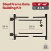 Adjust A Gate Steel Frame Gate Adjustable Building Kit for Doorway and Driveway, 36 to 60 Inches Wide and 4 Inches High, 2 Pack view 2