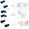 HangTon HE29 Outdoor Waterproof Electrical Circular Connector Threaded Cable Plug for LED/Power/Lighting Equipment (22 pin) view 4