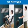 Mount-It! Wall Mount Workstation with Dual Monitor Mount, Keyboard Tray and CPU Holder, Height Adjustable Full Motion Arms, Fits Two 32 Inch Computer Screens view 3