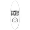 125 Oval Custom Die Cut Stickers 2" x 6" for Laptops, Windows, Cell Phones, Cars. Upload Your own Image, Logo, or Design view 1
