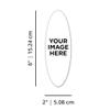 125 Oval Custom Die Cut Stickers 2" x 6" for Laptops, Windows, Cell Phones, Cars. Upload Your own Image, Logo, or Design view 2
