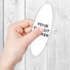 125 Oval Custom Die Cut Stickers 2" x 6" for Laptops, Windows, Cell Phones, Cars. Upload Your own Image, Logo, or Design view 3