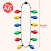 JOYIN 3 PCS Christmas Necklace 12 LED Bulbs LED Light Up Bulb Necklace Christmas Holiday Accessories Party Favors view 3