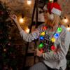 JOYIN 3 PCS Christmas Necklace 12 LED Bulbs LED Light Up Bulb Necklace Christmas Holiday Accessories Party Favors view 4