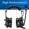 Rugged. Air RA900 Premium Stereo Aviation Pilot Headset for Flight Instructors Private Pilots Features Clear Hear Speakers Noise Canceling Microphone Gel Ear Seals and Free Headset Bag view 3
