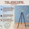 Decorative Double Barrel Marine Telescope  Floor Standing Nickel Silver Finish with Black Tripod | Nautical Navy Style Collectible for Home Office Decor view 3