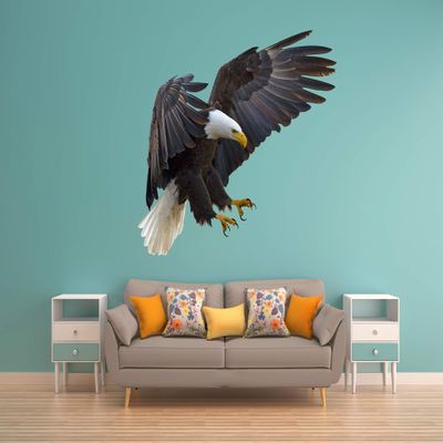 Bald Eagle 1 Wall Decal REPOSITIONABLE (Inside, 18" h x 21.1" w)