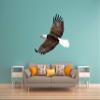 Lets Print Big Bald Eagle 2 Wall Decal REPOSITIONABLE (Outside, 12" h x 13.4" w) view 1