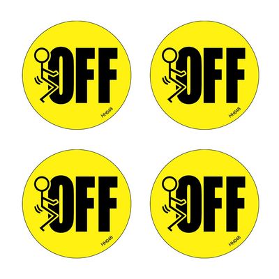 Fuck Off Hard Hat Stickers 4 Pack
