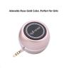 Mini Portable Speaker with 3.5mm Aux Input Jack, 3W Mobile Phone Line-in Speaker for iPhone iPad iPod Tablet Cell Phones, Gifting for Girls/Kids, Rose Gold view 2