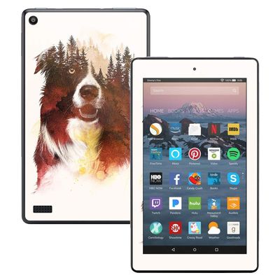 MightySkins Skin Compatible with Amazon Kindle Fire 7 (2017) - One Forest Night | Protective, Durable, and Unique Vinyl Decal wrap Cover | Easy to Apply, Remove, and Change Styles | Made in The USA