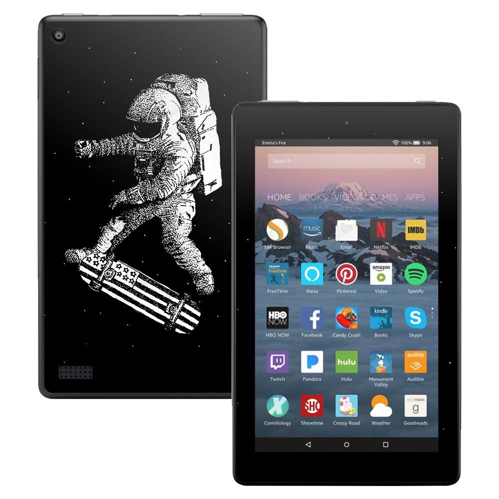 MightySkins Skin Compatible with Amazon Kindle Fire 7 (2017) - Space Kickflip | Protective, Durable, and Unique Vinyl Decal wrap Cover | Easy to Apply, Remove, and Change Styles | Made in The USA