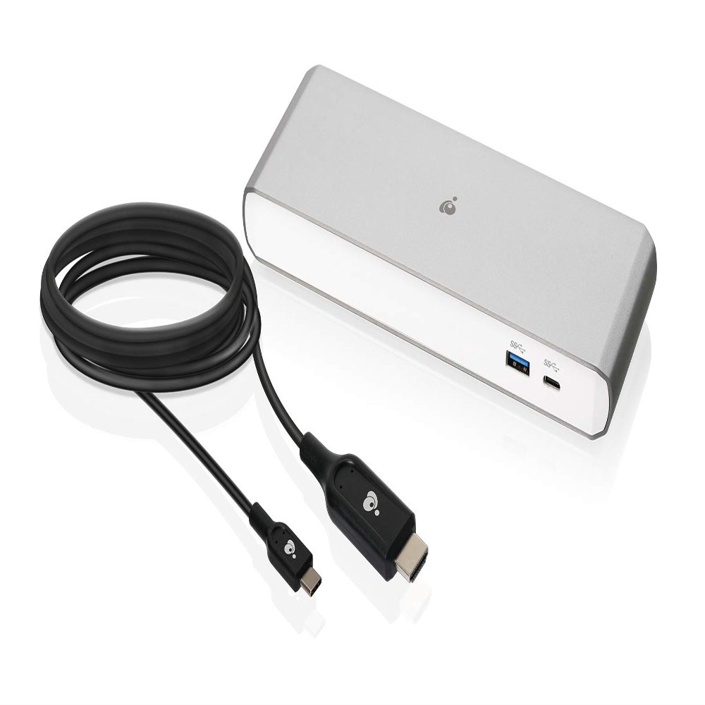 IOGEAR GTD733KIT Thunderbolt 3 Dual 4K Docking Station with USB-C to HDMI Cable and 15W Charging/Power Pass-Through