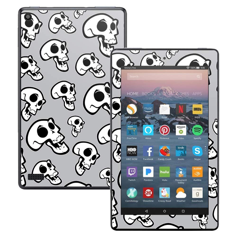 MightySkins Skin Compatible with Amazon Kindle Fire 7 (2017) - Laughing Skulls | Protective, Durable, and Unique Vinyl Decal wrap Cover | Easy to Apply, Remove, and Change Styles | Made in The USA