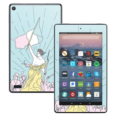MightySkins Skin Compatible with Amazon Kindle Fire 7 (2017) - Liberty Final | Protective, Durable, and Unique Vinyl Decal wrap Cover | Easy to Apply, Remove, and Change Styles | Made in The USA