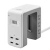 APC Desk Mount Power Station PE6U4W, U-Shaped Surge Protector with USB Ports (4), Desk Clamp, 6 Outlet, 1080 Joules , White view 1