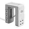 APC Desk Mount Power Station PE6U4W, U-Shaped Surge Protector with USB Ports (4), Desk Clamp, 6 Outlet, 1080 Joules , White view 3