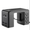 APC Desk Mount Power Station PE6U4, U-Shaped Surge Protector with USB Ports (4), Desk Clamp, 6 Outlet, 1080 Joules Black view 1