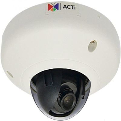 ACTi E97 10MP Indoor Mini Dome Camera with Basic WDR, Fixed Lens, f3.6mm/F1.8 (HOV:101.4), H.264, 1/2.3" Sensor, 1450 TV Lines, 1080p/30fps, DNR, MicroSDHC/MicroSDXC, PoE, IK08