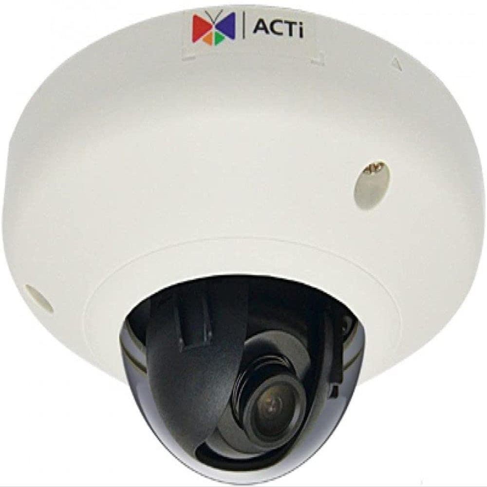 ACTi E97 10MP Indoor Mini Dome Camera with Basic WDR, Fixed Lens, f3.6mm/F1.8 (HOV:101.4), H.264, 1/2.3" Sensor, 1450 TV Lines, 1080p/30fps, DNR, MicroSDHC/MicroSDXC, PoE, IK08