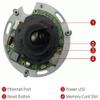 ACTi E97 10MP Indoor Mini Dome Camera with Basic WDR, Fixed Lens, f3.6mm/F1.8 (HOV:101.4), H.264, 1/2.3" Sensor, 1450 TV Lines, 1080p/30fps, DNR, MicroSDHC/MicroSDXC, PoE, IK08 view 2