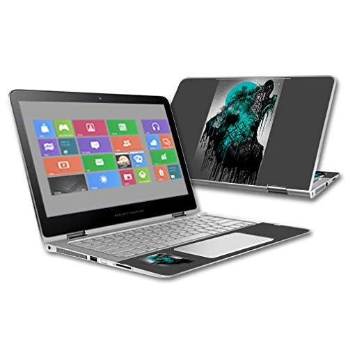 MightySkins Skin Compatible with HP Spectre x360 2-in-1 13.3" (2015) - Under The Moon | Protective, Durable, and Unique Vinyl Decal wrap Cover | Easy to Apply, Remove | Made in The USA