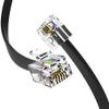 RetailAndBulk 2.5FT RJ11 Telephone Cord - Pro Grade Landline Phone Cable, 4 Wire, 100% Copper, Thickest Gold Contacts, Heavy Duty PVC Jacket (2.5 Foot, Black) Made in USA view 1