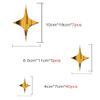 3D Star DIY Mirror Wall Stickers, Acrylic Art Decor Wall Sticker Murals, Children's Room Nursery Fashion Design Crystal Art Decals Home Bedroom Ceiling Bathroom TV Background Decoration (Gold) view 2
