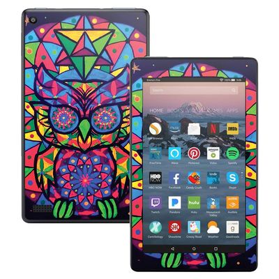 MightySkins Skin Compatible with Amazon Kindle Fire 7 (2017) - Goodnight Owl | Protective, Durable, and Unique Vinyl Decal wrap Cover | Easy to Apply, Remove, and Change Styles | Made in The USA