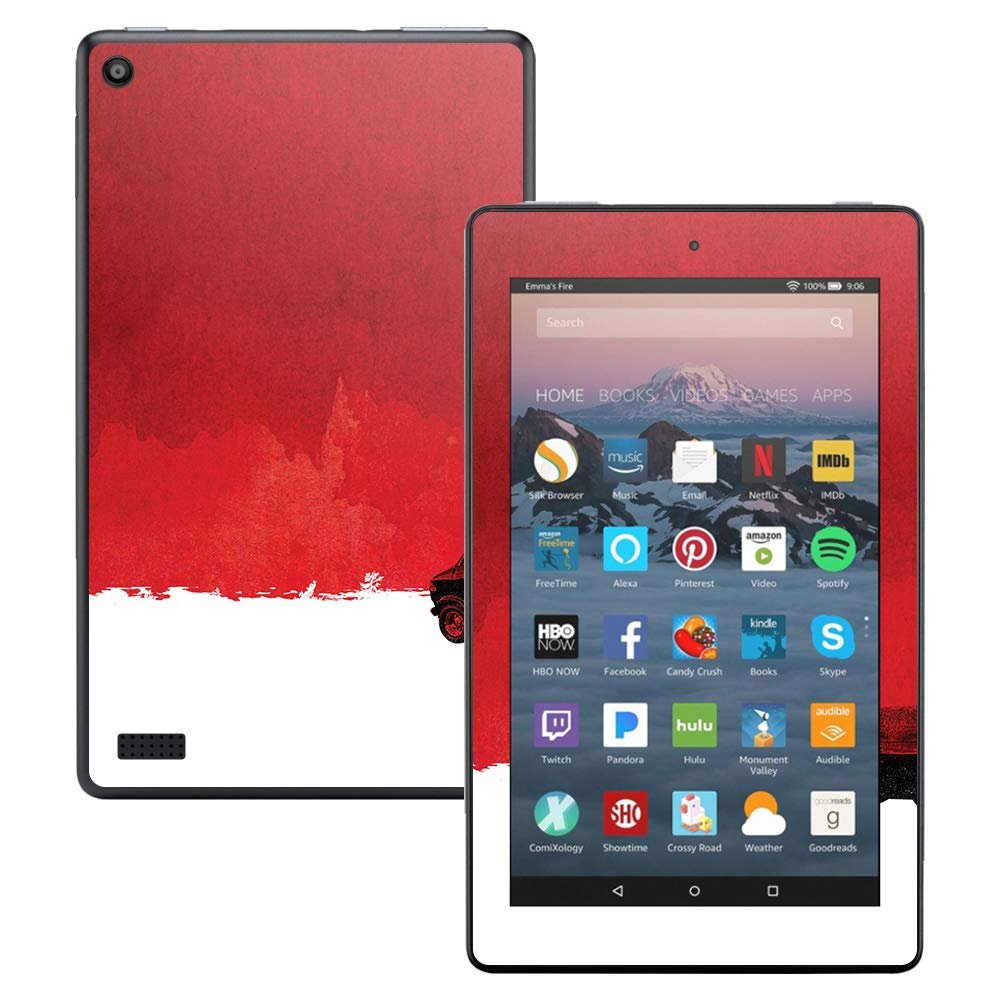 MightySkins Skin Compatible with Amazon Kindle Fire 7 (2017) - Waiting in The Van | Protective, Durable, and Unique Vinyl Decal wrap Cover | Easy to Apply, Remove, and Change Styles | Made in The USA