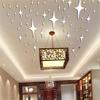 3D Star DIY Mirror Wall Stickers, Acrylic Art Decor Wall Sticker Murals, Children's Room Nursery Fashion Design Crystal Art Decals Home Bedroom Ceiling Bathroom TV Background Decoration (Silver) view 2