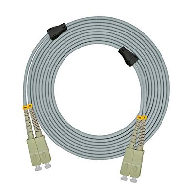 Jeirdus 300M SC to SC Indoor Armored Duplex 50/125 OM2 Fiber Optic Cable Jumper Optical Patch Cord Multimode 300Meters 985ft SC-SC