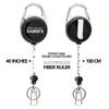 SAMSFX Tape Measure Retractor Fly Fishing Zinger Retractors Carabiner Style Clip on Back Tether Tools Badge Holder (1PC in Pack) view 3