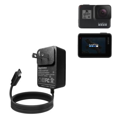 BoxWave Charger Compatible with GoPro Hero 7 Black - Wall Charger Direct (15W), Rapid Charge Your Device with Built-in 3ft Cable