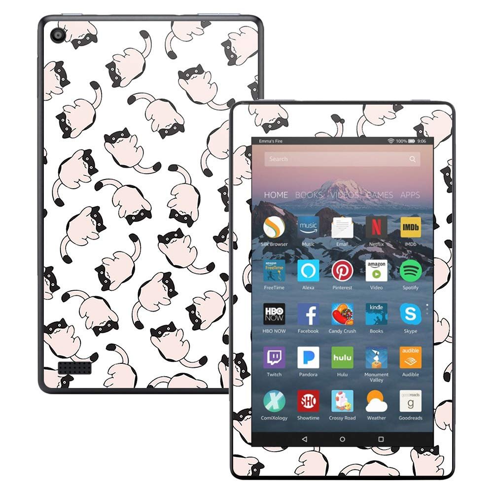 MightySkins Skin Compatible with Amazon Kindle Fire 7 (2017) - Raining Cats | Protective, Durable, and Unique Vinyl Decal wrap Cover | Easy to Apply, Remove, and Change Styles | Made in The USA
