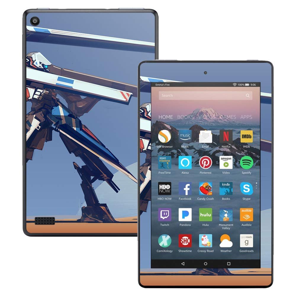 MightySkins Skin Compatible with Amazon Kindle Fire 7 (2017) - Tri Rail | Protective, Durable, and Unique Vinyl Decal wrap Cover | Easy to Apply, Remove, and Change Styles | Made in The USA